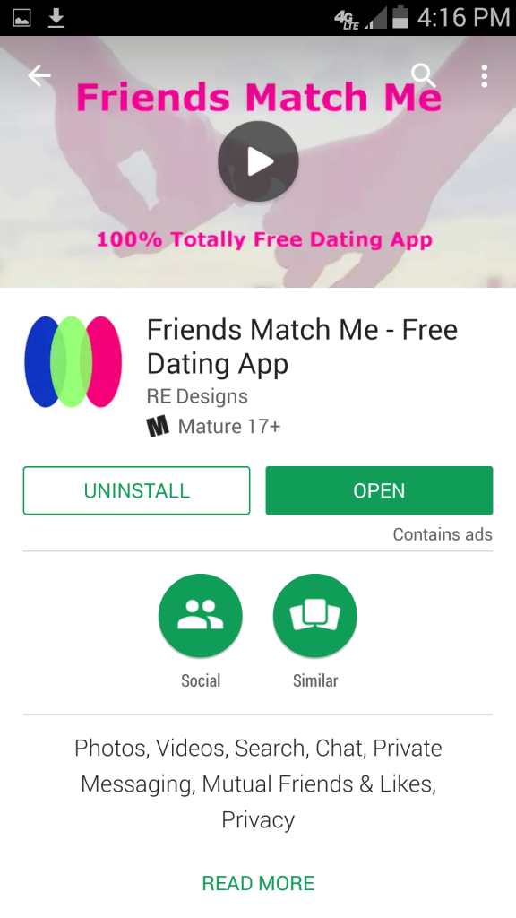 friends match me dating app free